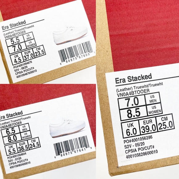 Vans Era Stacked Leather Platform Sneakers: White - Picture 15 of 15